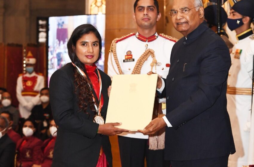  Indian Captain Mithali Raj Awarded With Major Dhyan Chand Khel Ratna Award