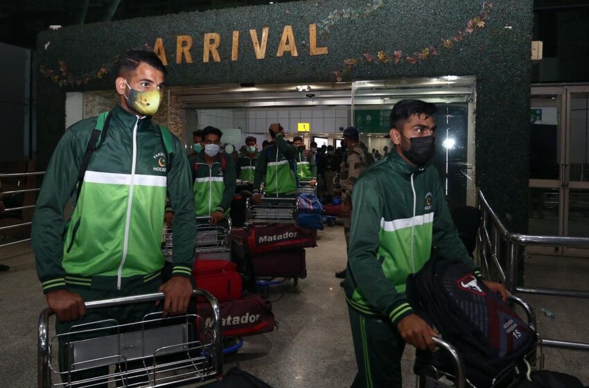  Pakistan Team Arrive For FIH Men’s Hockey Junior World Cup 2021 In India