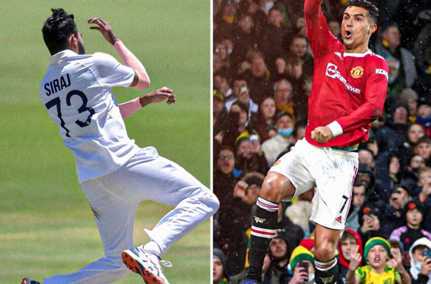  Siraj Celebrates Like Ronaldo