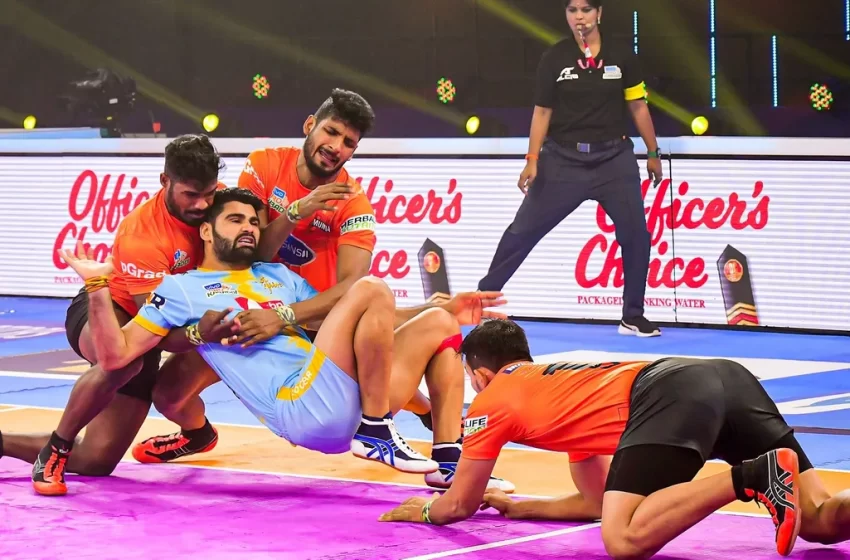  U Mumba’s Defensive Display Against U.P. Yoddha