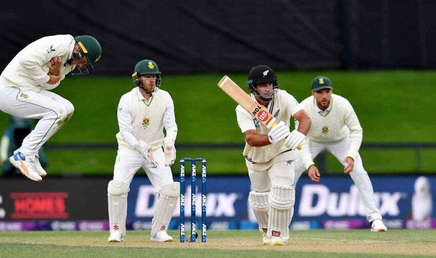 While South Africa dominates, Colin De Grandhomme rallys New Zealand.