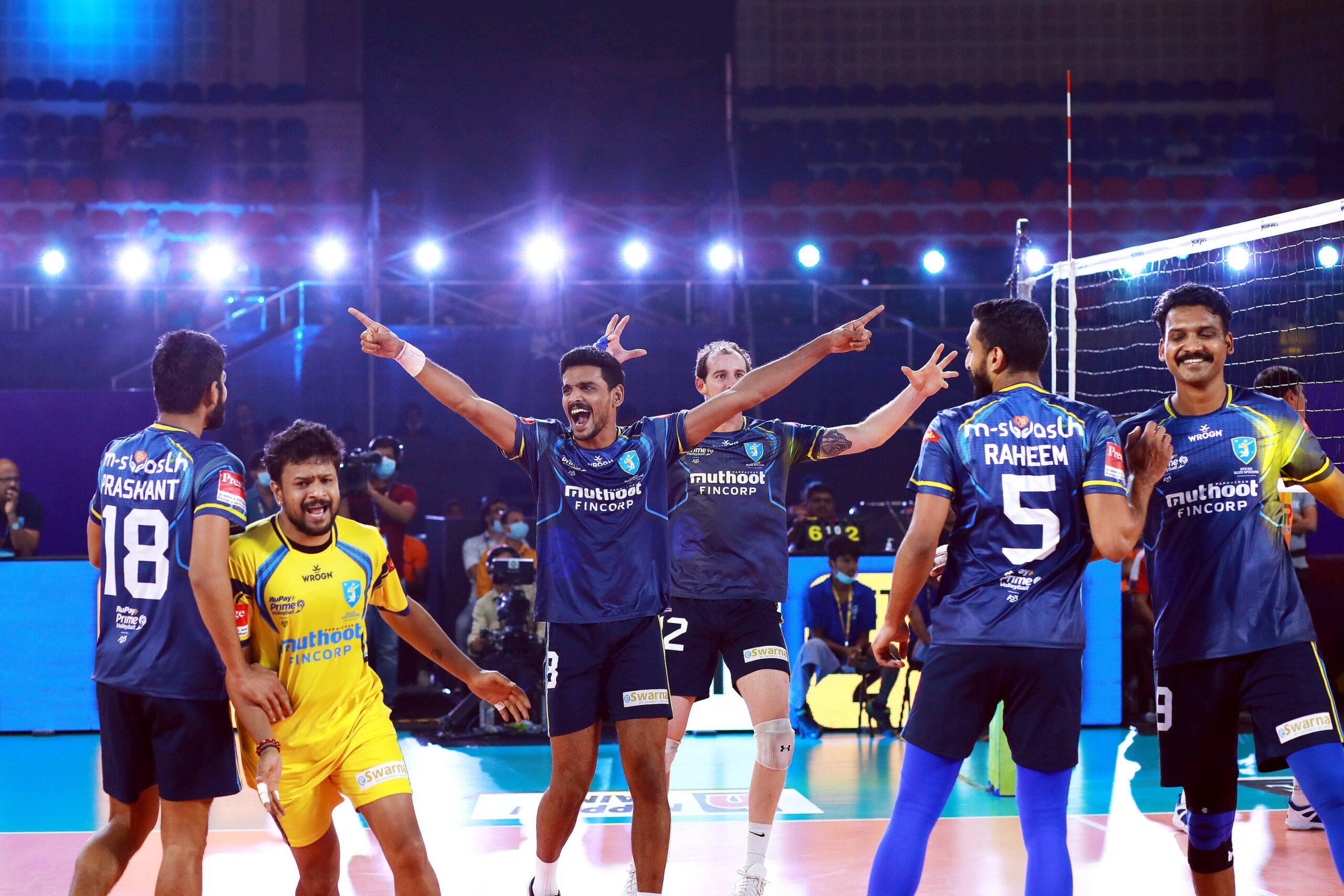  Cody Caldwell leads Kochi Blue Spikers to a thrilling win over Chennai Blitz