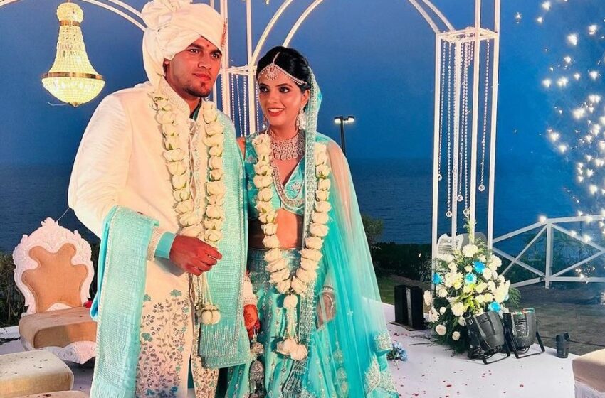  Rahul Chahar and his girlfriend Ishani gets married in Goa.