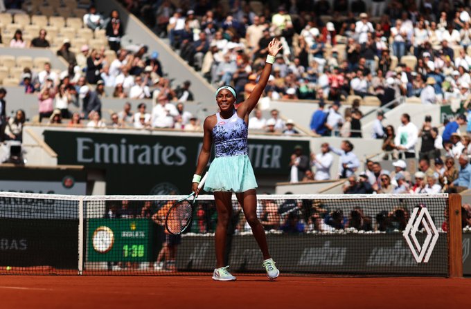  Coco Gauff through to the semi finals of the French Open