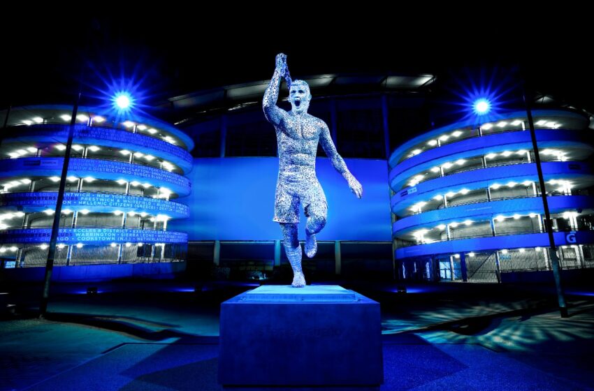  Manchester City unveil Aguero’s statue outside the Etihad