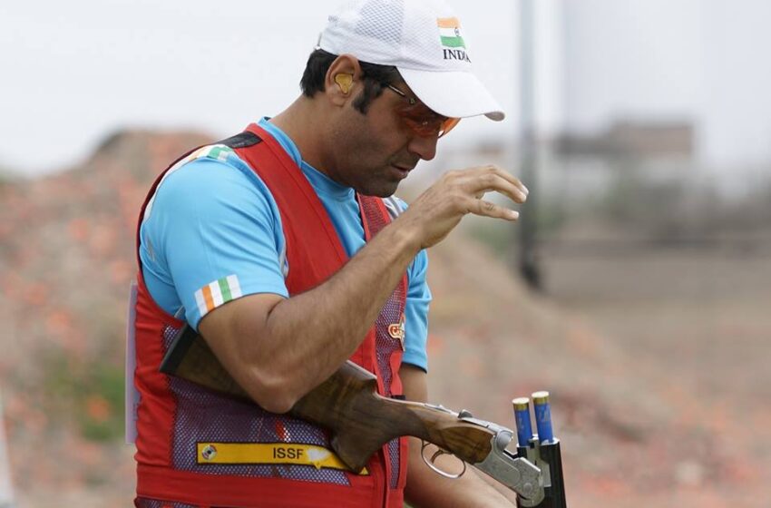  Mairaj Ahmad Khan bags gold in the Men’s Skeet event in ISSF World Cup