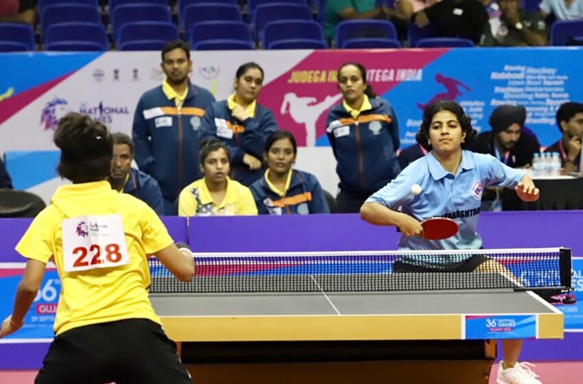  National Games Table Tennis: Maharashtra, West Bengal win two rounds each, all but through to semis