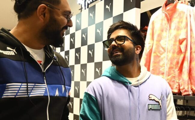  Yuvi, Harrdy Sandhu hit gedi spots, face off in cricket match at PUMA store launch in Chandigarh