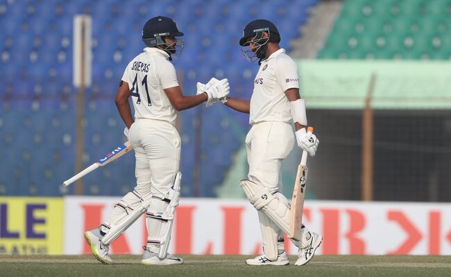  Cheteshwar Pujara and Shreyas Iyer hit blistering 50s