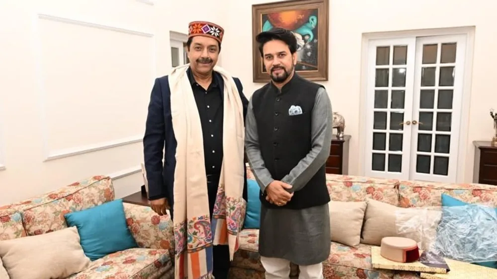 Tayyab Ikram With Anurag Thakur