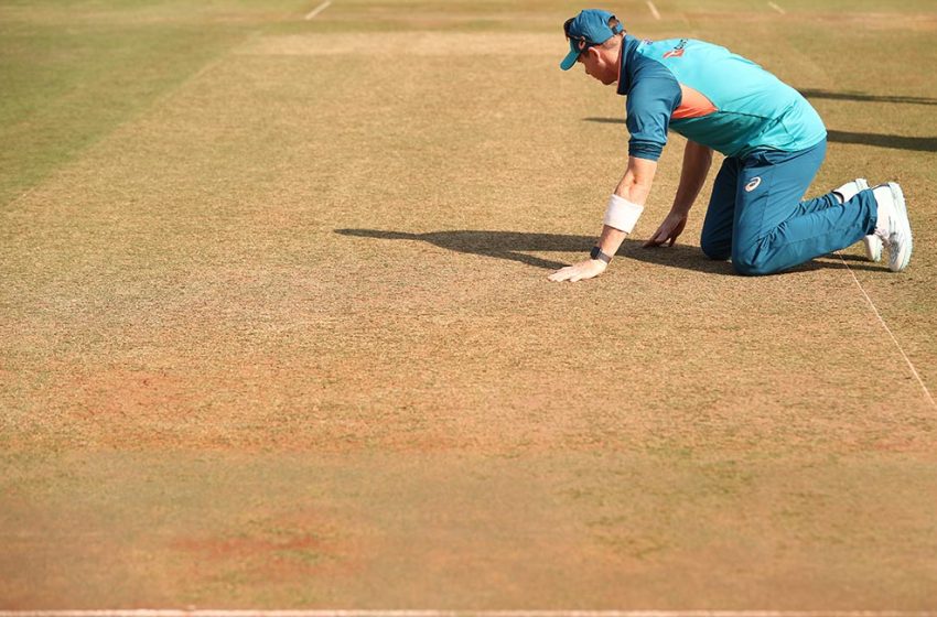  A bone-dry Nagpur pitch already sporting loose cracks two days out from the Border-Gavaskar Trophy series