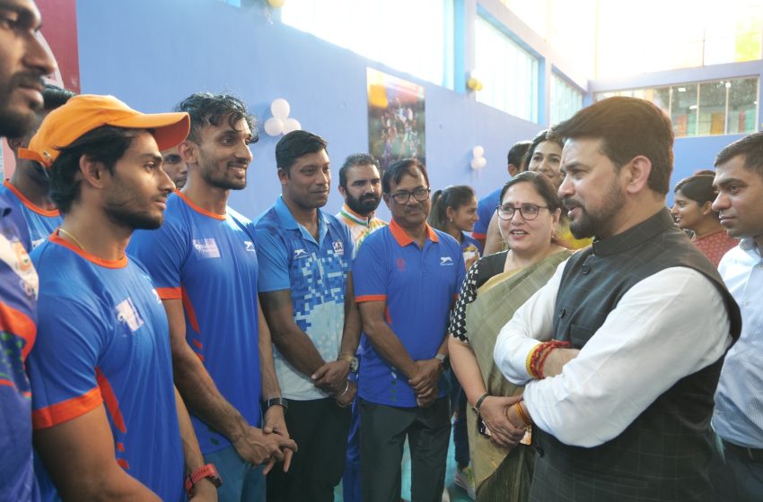  Sh. Anurag Singh Thakur inaugurates Multi Purpose Hall at SAI NSSC BENGALURU